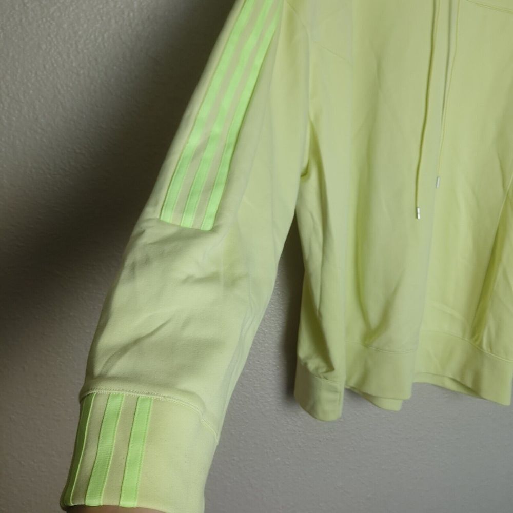 Adidas x Ivy Park Neon Semi Solar Yellow Oversized Hoodie GT9089 Mens Womens - Picture 6 of 10